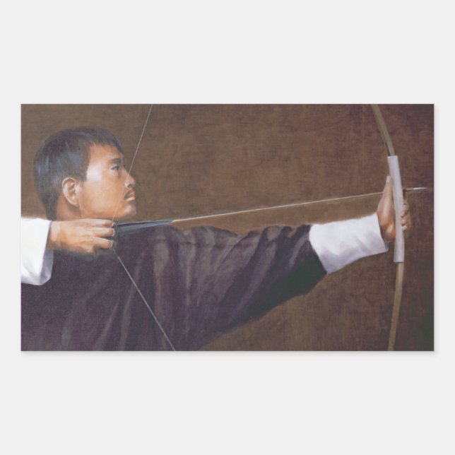 Sticker Rectangulaire Archer Bhutan (Devant)