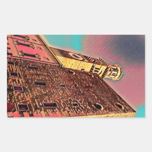 Sticker Rectangulaire Architecture italienne (Devant)