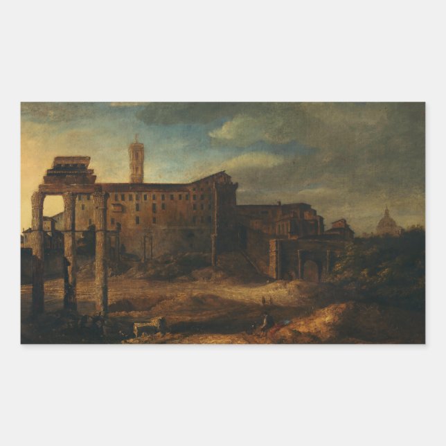 Sticker Rectangulaire Architecture romaine antique Ruines romaines (Devant)