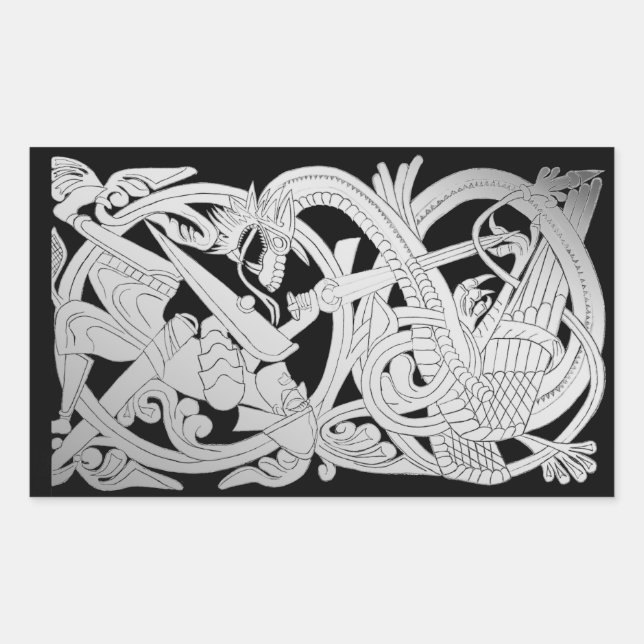 Sticker Rectangulaire Argent Sigurd (Devant)