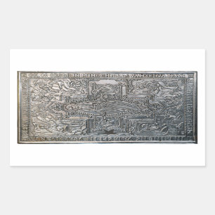 Sticker Rectangulaire argenté orthodoxe livre religieux décoration de mé