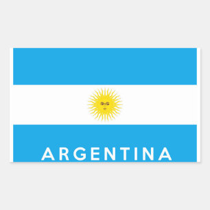 Sticker Rectangulaire argentine nom du symbole du drapeau du pays