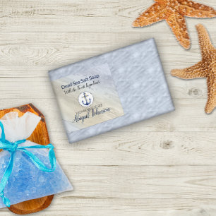 Sticker Rectangulaire Argile de mer morte / Savon fait maison