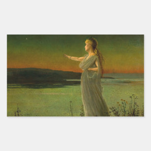 Sticker Rectangulaire Ariane à Naxos John Atkinson Grimshaw