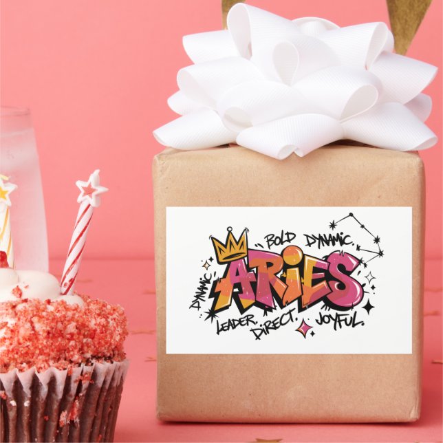 Sticker Rectangulaire Aries (Fête)