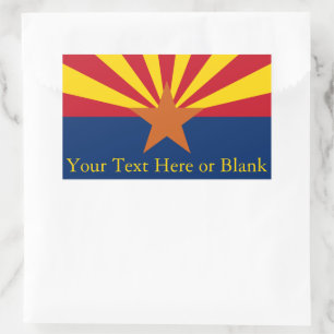 Sticker Rectangulaire Arizona State Flag Image Personnaliser le nom