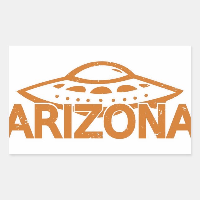 Sticker Rectangulaire Arizona UFO (Devant)