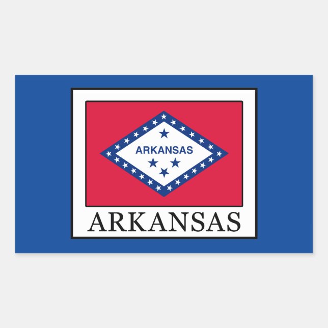 Sticker Rectangulaire Arkansas (Devant)