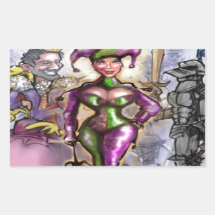Sticker Rectangulaire Arlequin