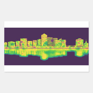 Sticker Rectangulaire Arlington Texas Skyline