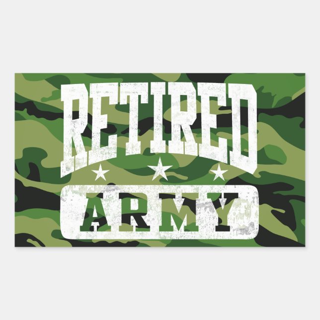 Sticker Rectangulaire Armée retraitée (Devant)