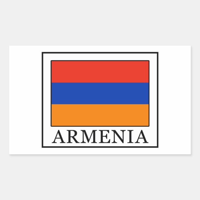Sticker Rectangulaire Arménie (Devant)
