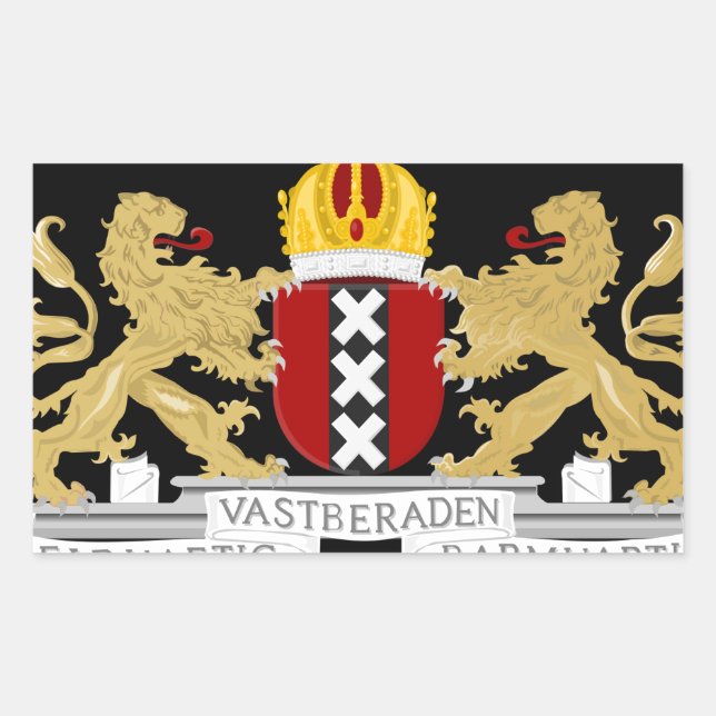 Sticker Rectangulaire Armoiries d'Amsterdam (Devant)