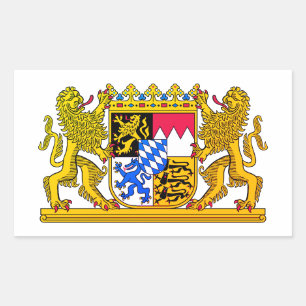 Sticker Rectangulaire Armoiries de Bavière - ALLEMAGNE