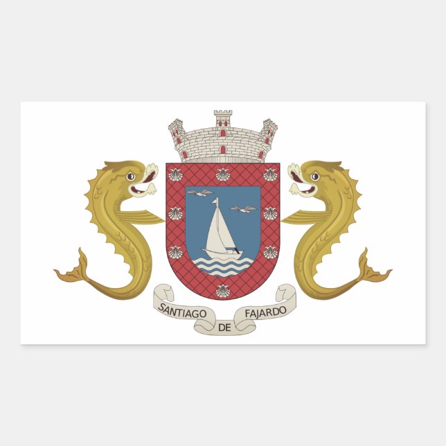 Sticker Rectangulaire Armoiries de Fajardo - PORTO RICO (Devant)