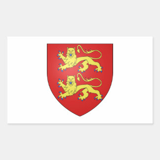 Sticker Rectangulaire Armoiries de Normandie (France)