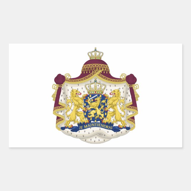 Sticker Rectangulaire Armoiries de Pays-Bas (Devant)