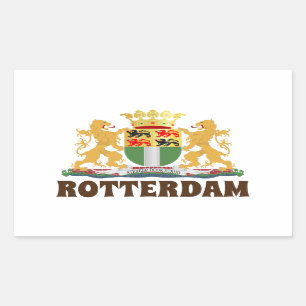 Sticker Rectangulaire Armoiries de Rotterdam, Pays-Bas