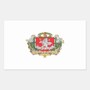 Sticker Rectangulaire Armoiries de Vilnius, Lituanie Sti rectangulaire