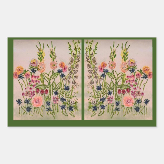 Sticker Rectangulaire Arrangement vertical (Devant)