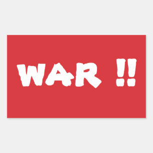 Sticker Rectangulaire ARRÊTEZ l'autocollant de signe d'arrêt de guerre