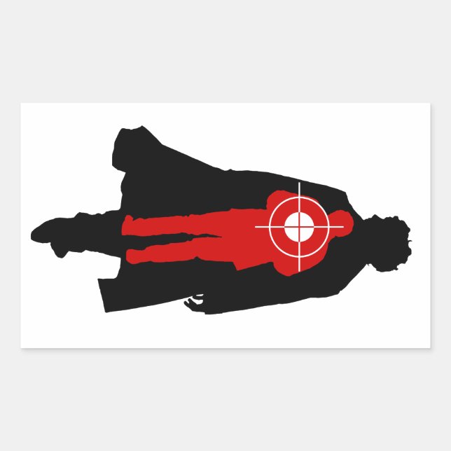 Sticker Rectangulaire Arrêtez Son Coeur (Devant)