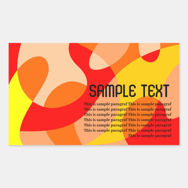 Sticker Rectangulaire Arrière - plan abstrait fluide coloré (Devant)