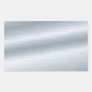 Sticker Rectangulaire Arrière - plan d'apparence argenté brossé