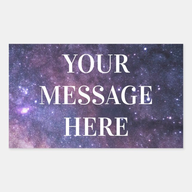 Sticker Rectangulaire ARRIÈRE - PLAN DE NUIT STARRY - Customisez votre p (Devant)