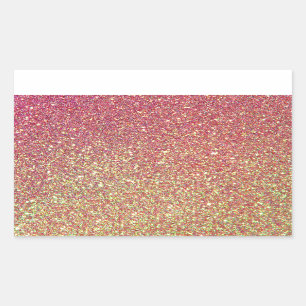 Sticker Rectangulaire Arrière - plan de Parties scintillant Ombre jaune 