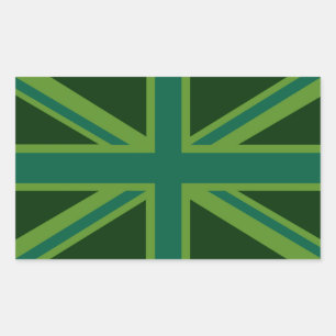 Sticker Rectangulaire Arrière - plan de style Drapeau Turquoise vert Uni