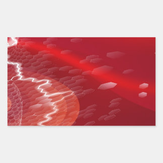 Sticker Rectangulaire Arrière - plan d'entreprise hexagones rouges
