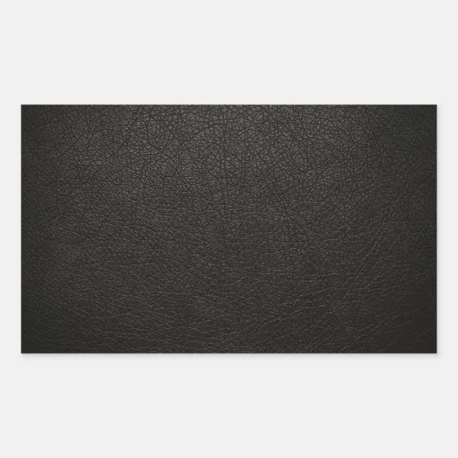 Sticker Rectangulaire Arrière - plan en cuir noir (Devant)