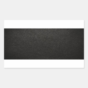 Sticker Rectangulaire Arrière - plan en cuir noir de texture