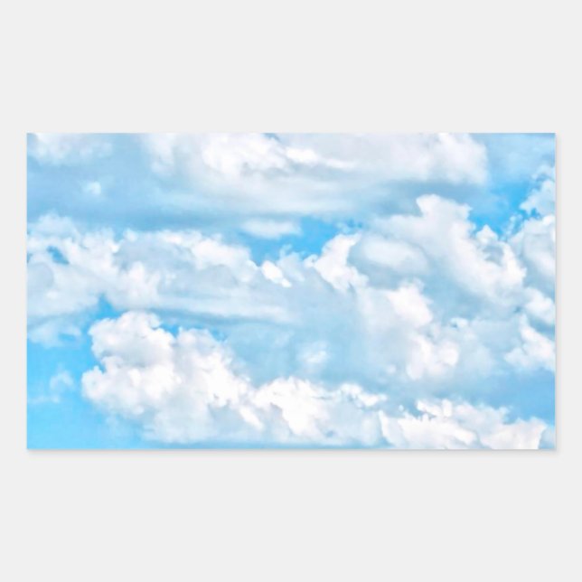 Sticker Rectangulaire Arrière - plan Festive Happy Sunny Nuages (Devant)