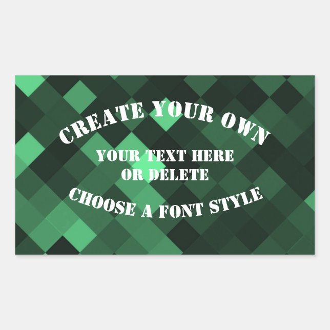 Sticker Rectangulaire Arrière-plan Grand Pixel - Vert (Devant)
