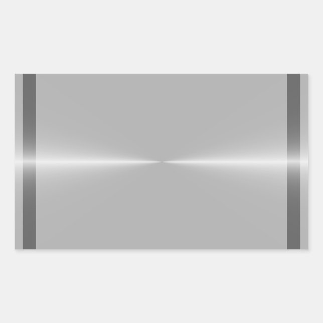 Sticker Rectangulaire Arrière - plan métallique brillant comme acier Mod (Devant)