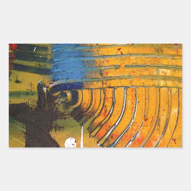 Sticker Rectangulaire Art Abstrait (Devant)