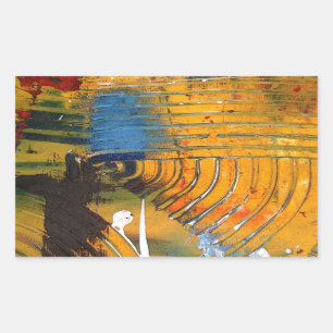 Sticker Rectangulaire Art Abstrait
