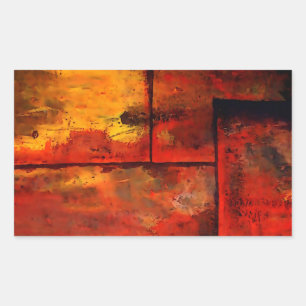 Sticker Rectangulaire Art Abstrait