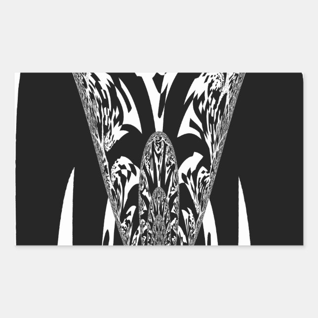 Sticker Rectangulaire Art Abstrait africain (Devant)