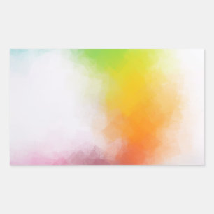 Sticker Rectangulaire Art Abstrait Moderne Modèle Vierge Coloré Tendance