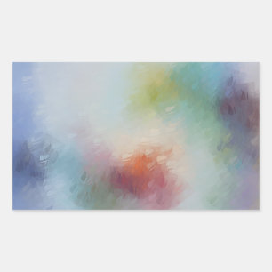 Sticker Rectangulaire Art Abstrait Moderne Personnalisable Modèle Vierge