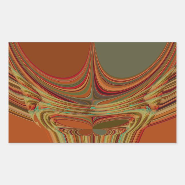 Sticker Rectangulaire Art contemporain africain Terre (Devant)