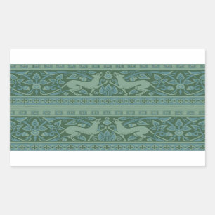 Sticker Rectangulaire Art Déco Nouveau Chien Nature Motif animal