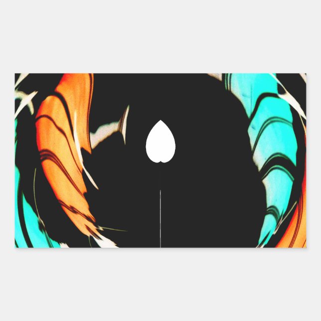 Sticker Rectangulaire Art Motif traditionnel africain Imprimer (Devant)