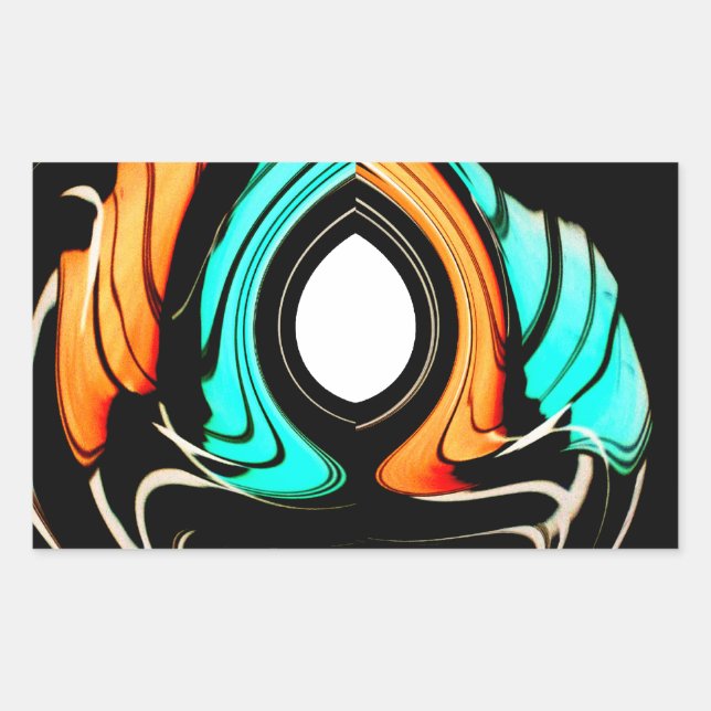 Sticker Rectangulaire Art Motif traditionnel africain Imprimer (Devant)