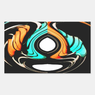 Sticker Rectangulaire Art Motif traditionnel africain Imprimer