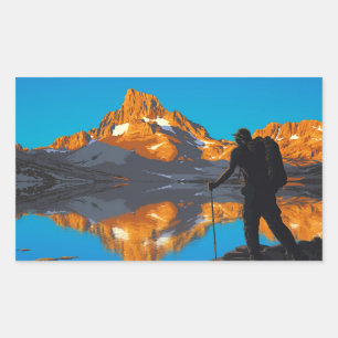 Sticker Rectangulaire Art - Surplombant le sommet de la bannière - John