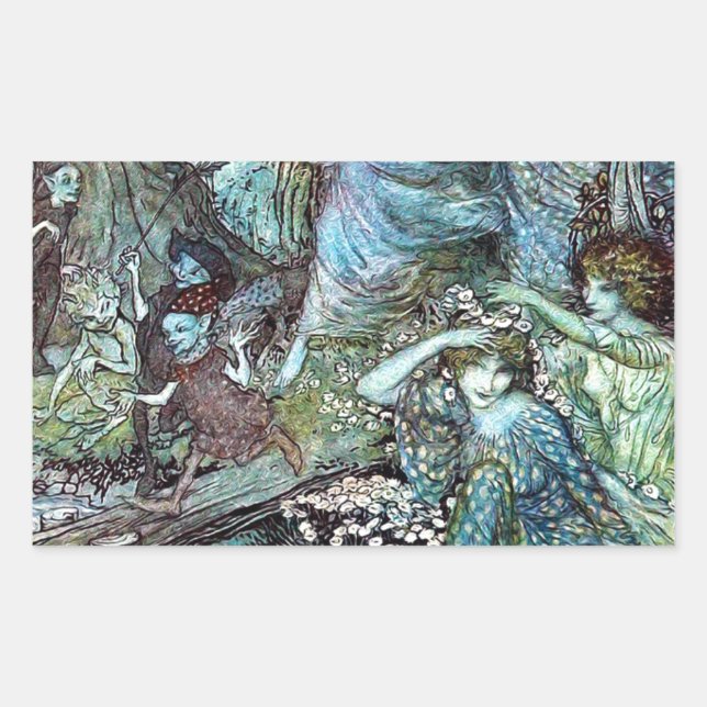 Sticker Rectangulaire Arthur rackham (Devant)